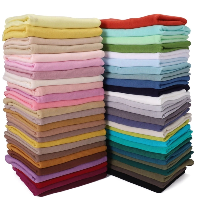 56 Color Optional Jersey Solid Color Mercerized Cotton Scarf Modal Long Scarf Jersey Cover Head Turban