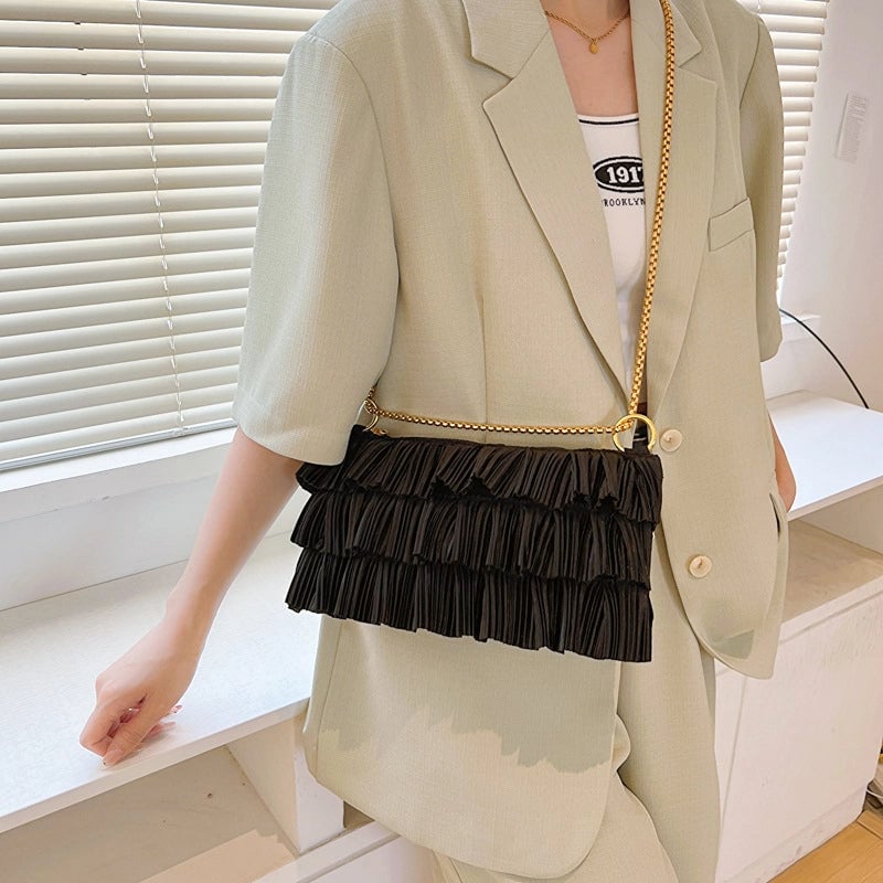 Women's Small All Seasons Polyester Solid Color Classic Style Square Zipper Shoulder Bag