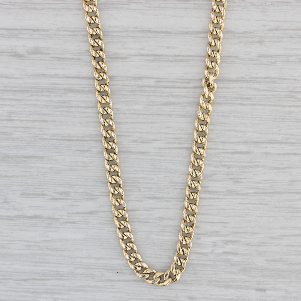 Curb Chain Necklace 10k Yellow Gold 22 3.7mm