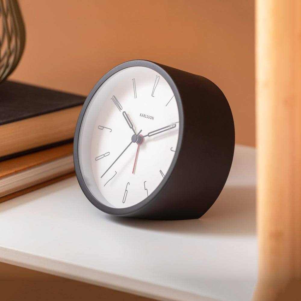 Belle Numbers Alarm Clock - Black