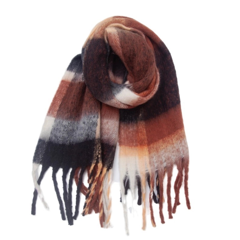 Unisex Casual Minimalist Lattice Polyester Scarf