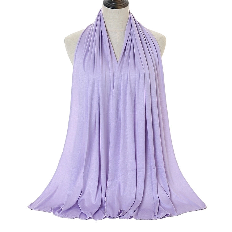 Women's Minimalist Solid Color Monel Scarf