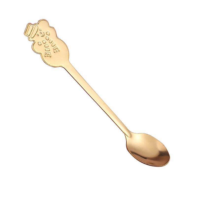 Christmas Cute Christmas Socks Gingerbread Snowman 410 Stainless Steel Spoon 1 Piece 1 Set