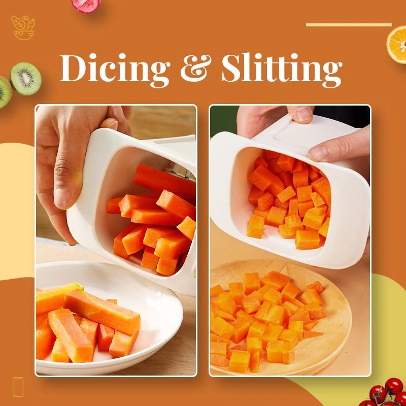 2-in-1 Vegetable Chopper Dicing & Slitting