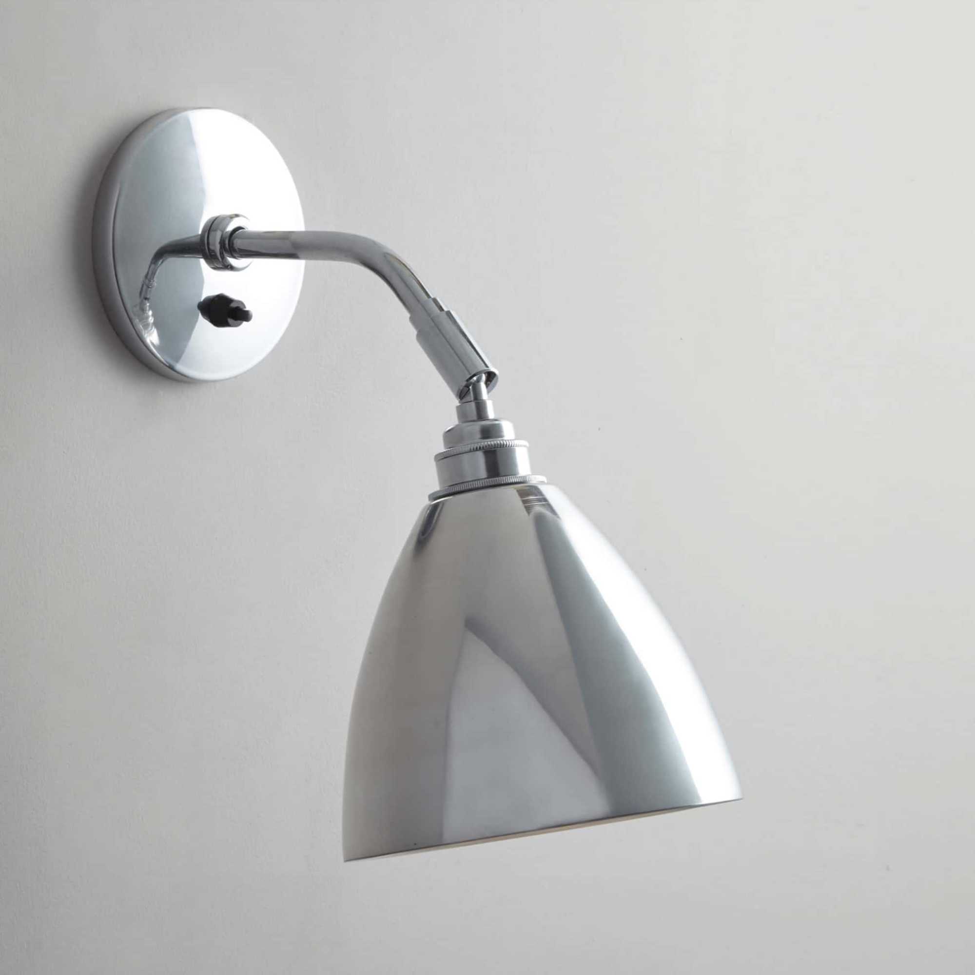 Original BTC Task Short Wall Light. Polished Aluminium