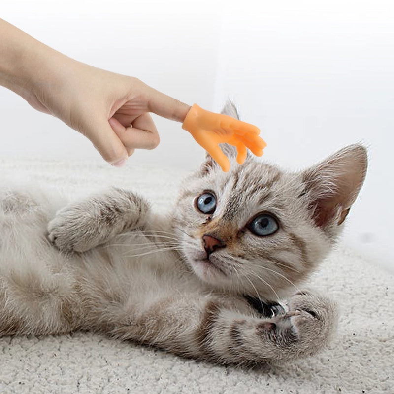 Pet Cat Finger Set Funny Little Hand Model Funny Cat Artifact Cat Finger Set Massage Toy