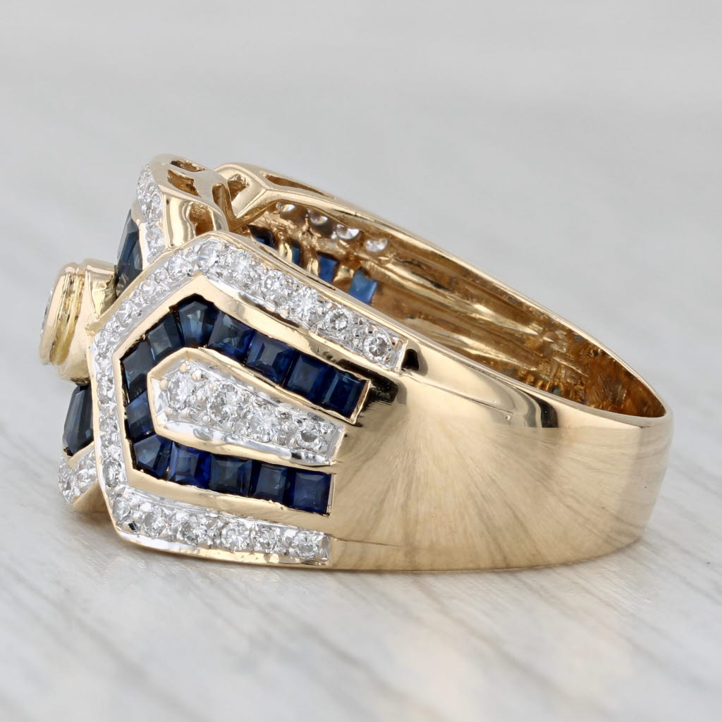 Le Vian 1.50ctw Sapphire Diamond Ring 18k Yellow Gold Size 8