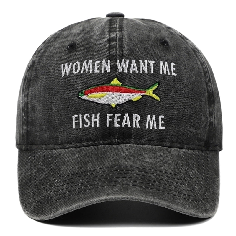 Unisex Hip-hop Basic Retro Letter Fish Embroidery Curved Eaves Baseball Cap
