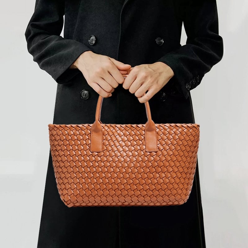 Women's Woven Bag Summer New Light Luxury Large Capacity Vegetable Basket Bag Fashion Casual Versatile High Quality Handbag For Women
