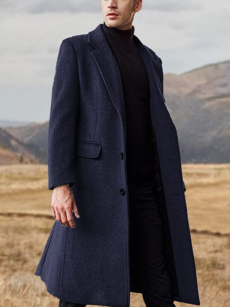 Premium Simple Solid Tweed Coat