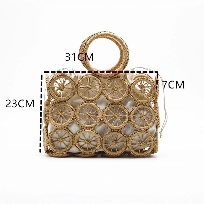 Women's Medium All Seasons Straw Vacation Handbag