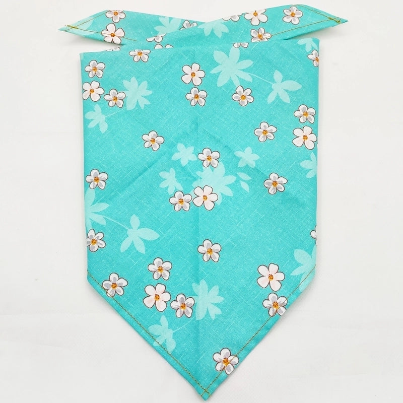 Cartoon Style Cotton Flower Printing Pet Saliva Towel