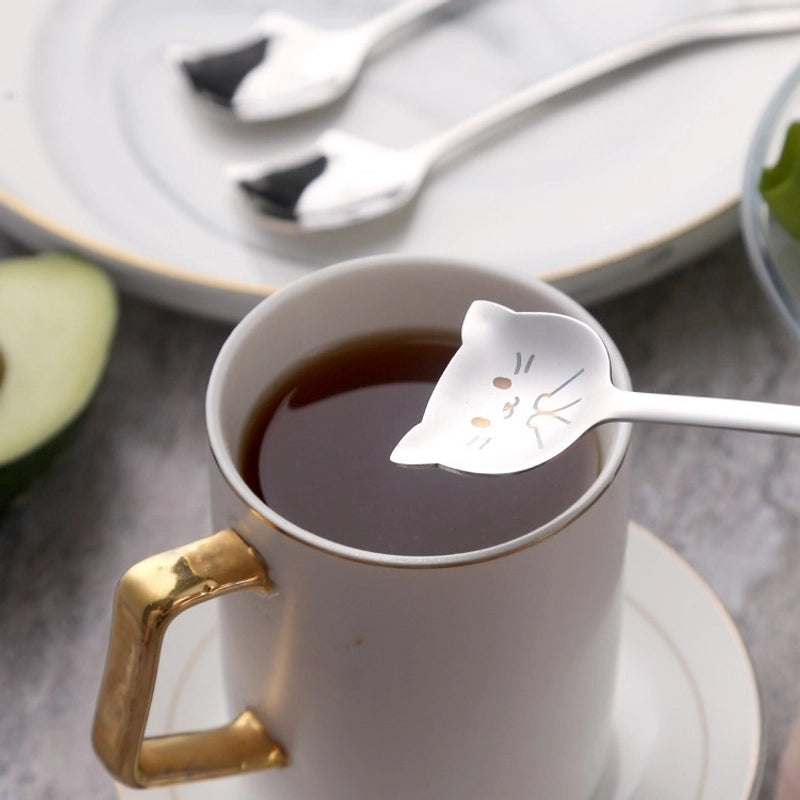 Cute Cat 304 Stainless Steel Spoon 1 Piece