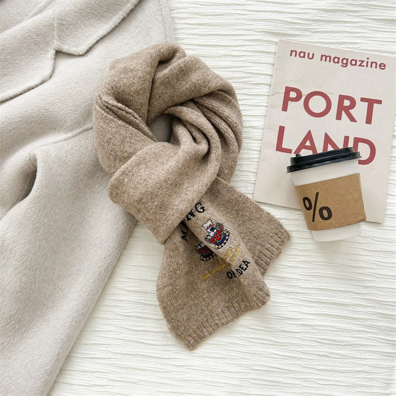 Women's Cute Minimalist Solid Color Imitation Cashmere Scarf
