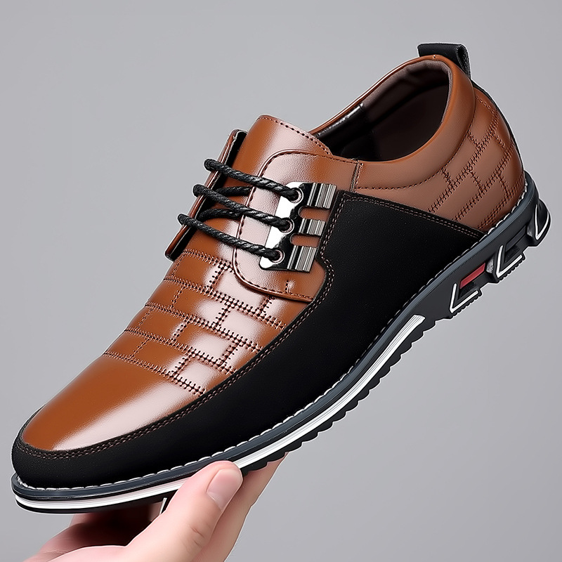 Abeerbajpai  shoes 2024 Men Sneakers Shoes Fashion Brand Classic Lace-Up Casual Loafers Pu Leather Shoes Black Breathable Business Men Shoes