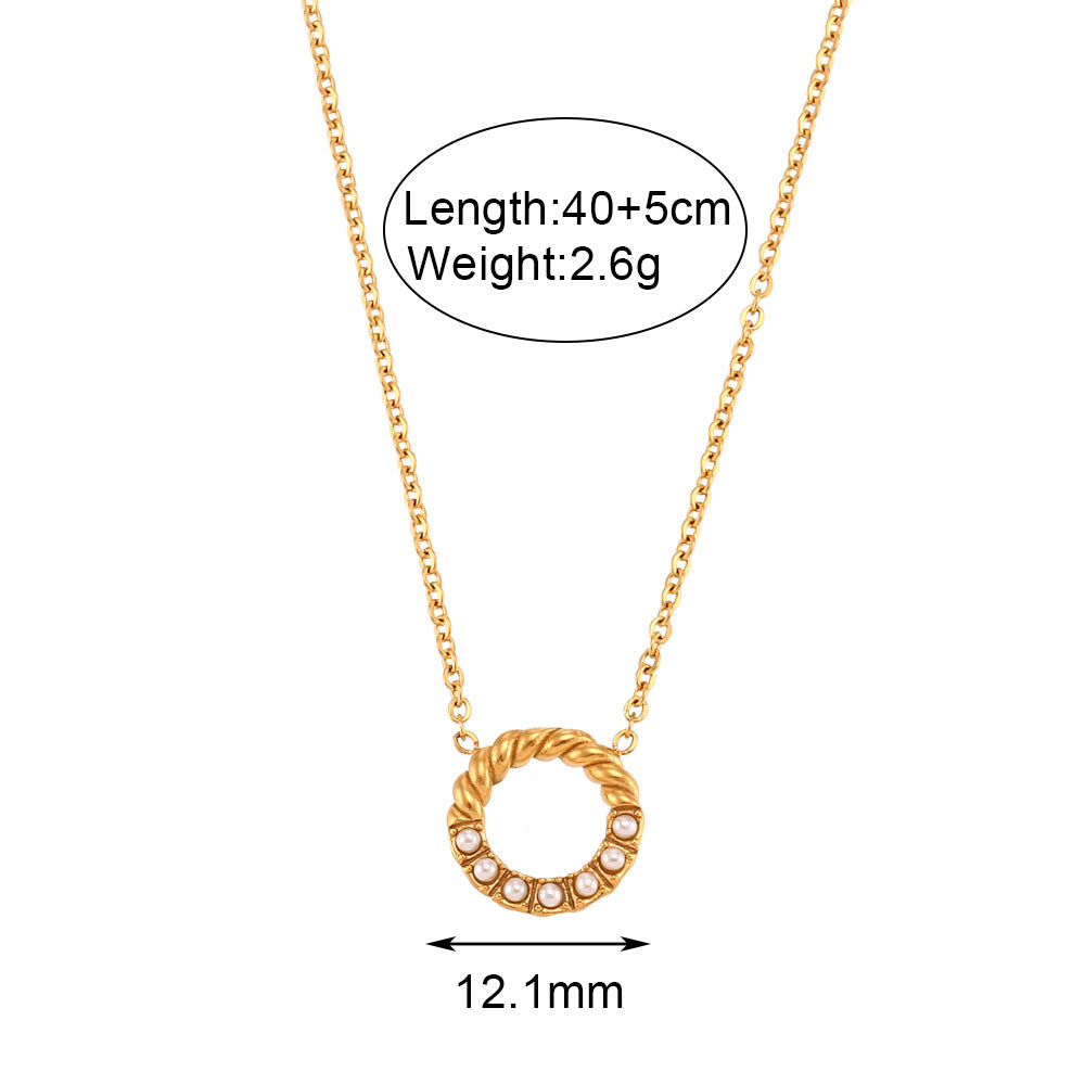 Fashion Geometric Stainless Steel 18K Gold Plated Necklaces
