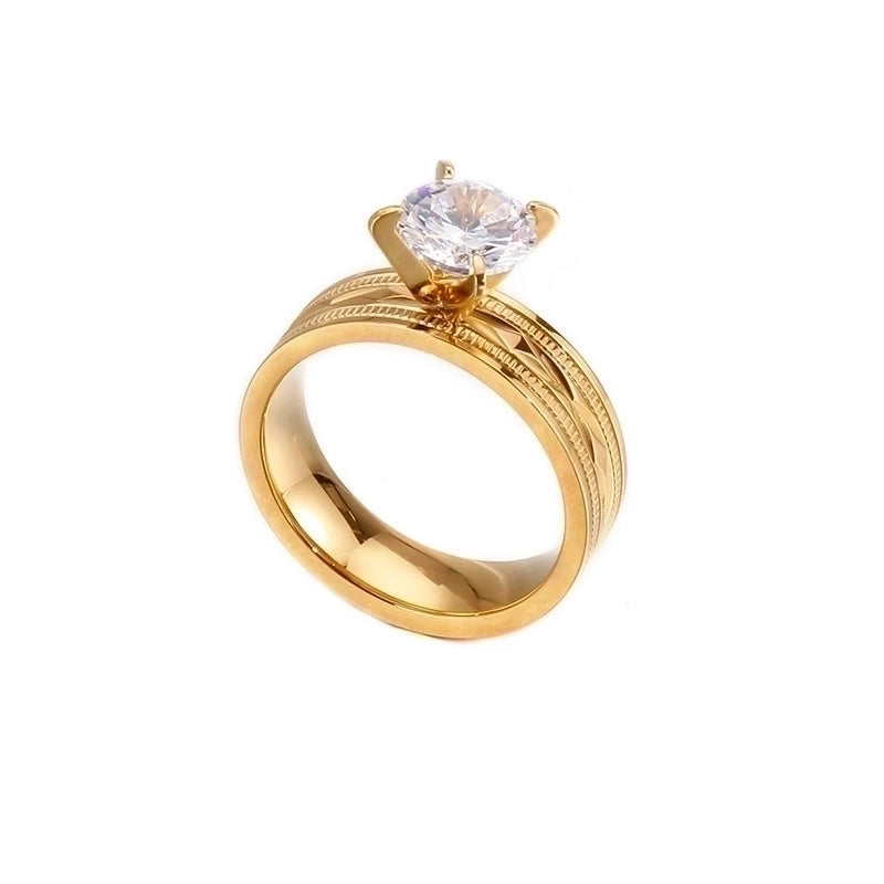 Geometric Titanium Steel 18K Gold Plated Plating