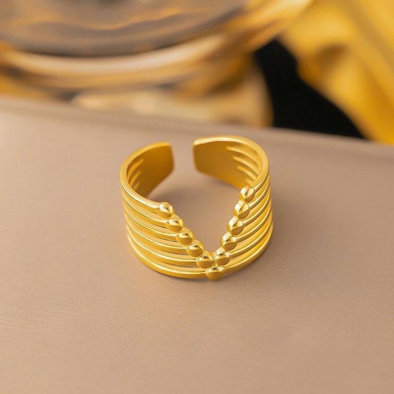 Sweet Bow Knot Titanium Steel Plating Rings