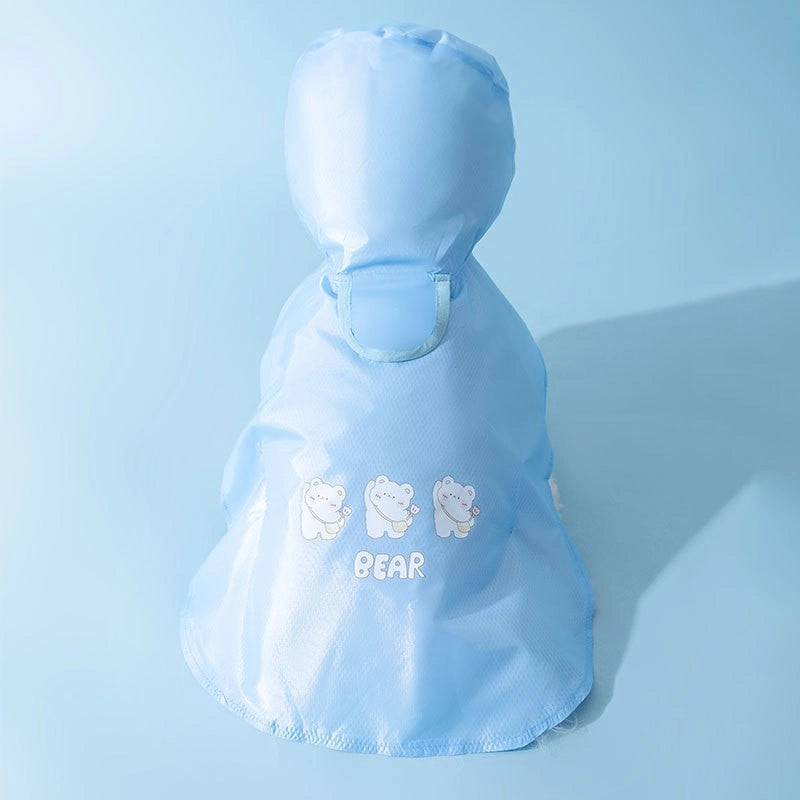 Traceable Dog Four-legged Raincoat Waterproof All-inclusive Small Dog Bichon Teddy Pet Rainy Day Clothes