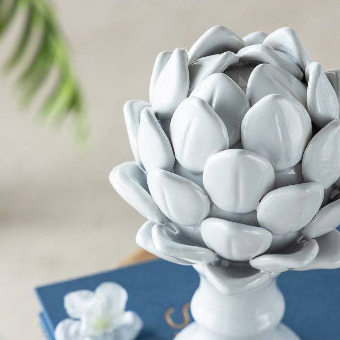 Artichoke Decorative Accent Medium - White