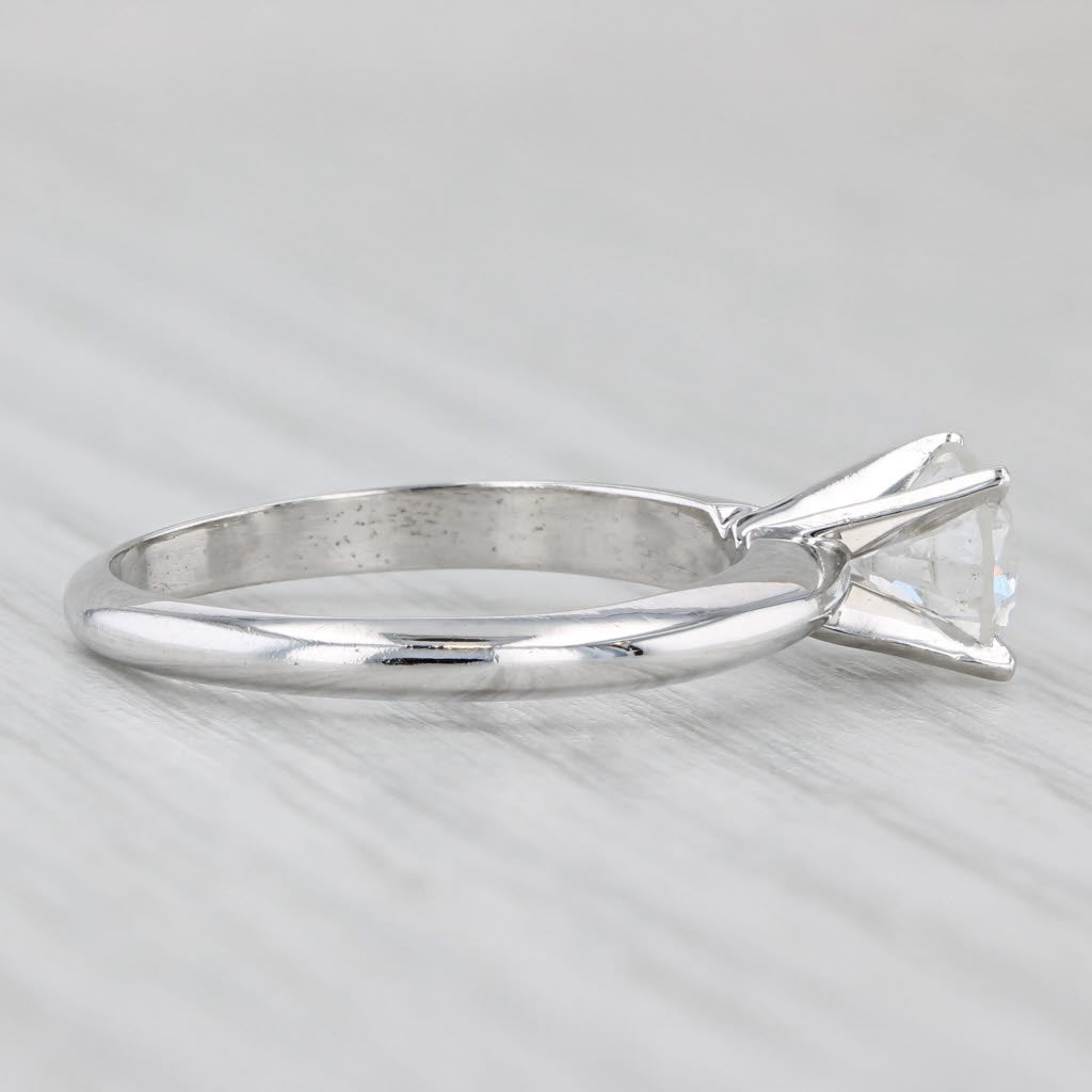 0.99ct Round Diamond Solitaire Engagement Ring Platinum Size 6.25 GIA