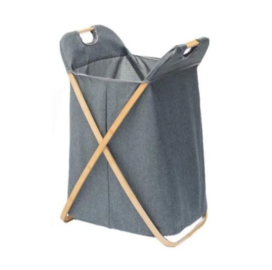 Laundry Hamper Bamboo with Handles Folding Laundry Basket