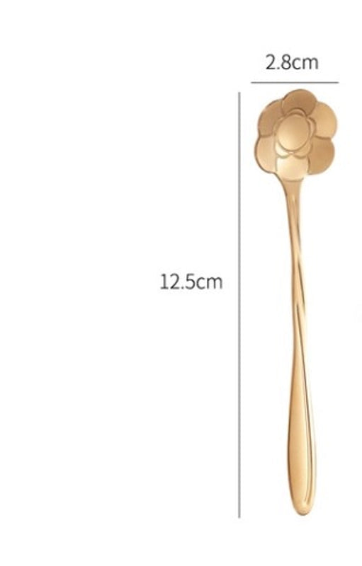Casual Flower Stainless Steel Spoon