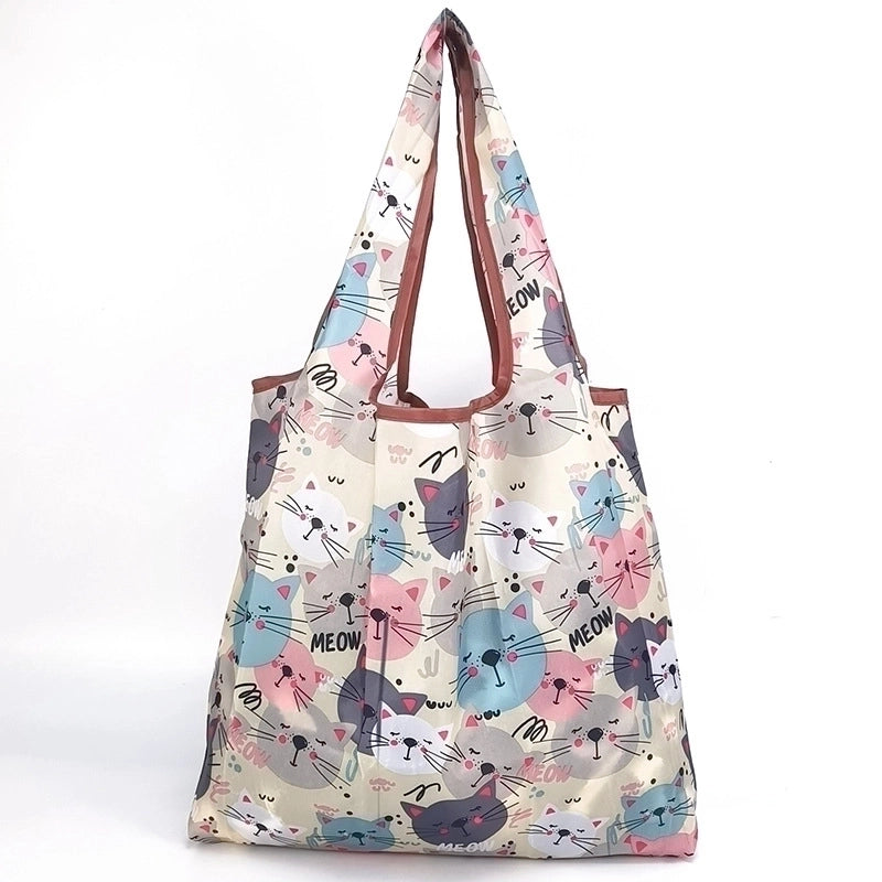 Casual Cartoon Nylon Shopping Bags