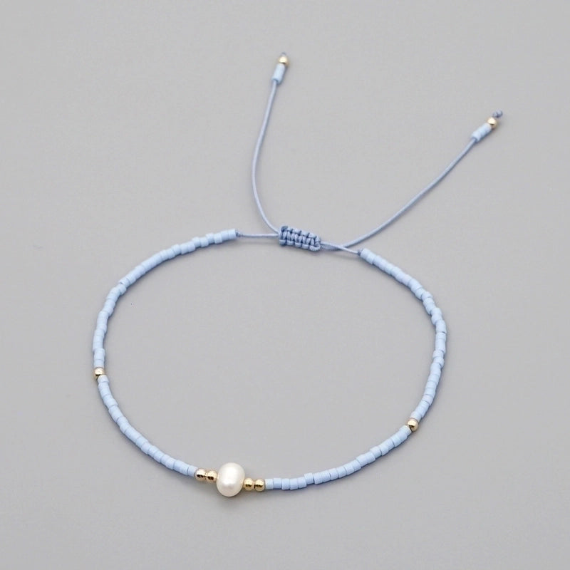1 Piece Minimalist Circle Beaded Irregular Pearl Women's Bracelets
