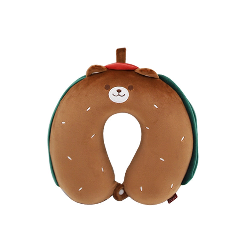 Cartoon Memory Cotton U-shaped Pillow Leisure House Travel Office Neck Pillow Slow Rebound Aircraft Travel Neck Pillow