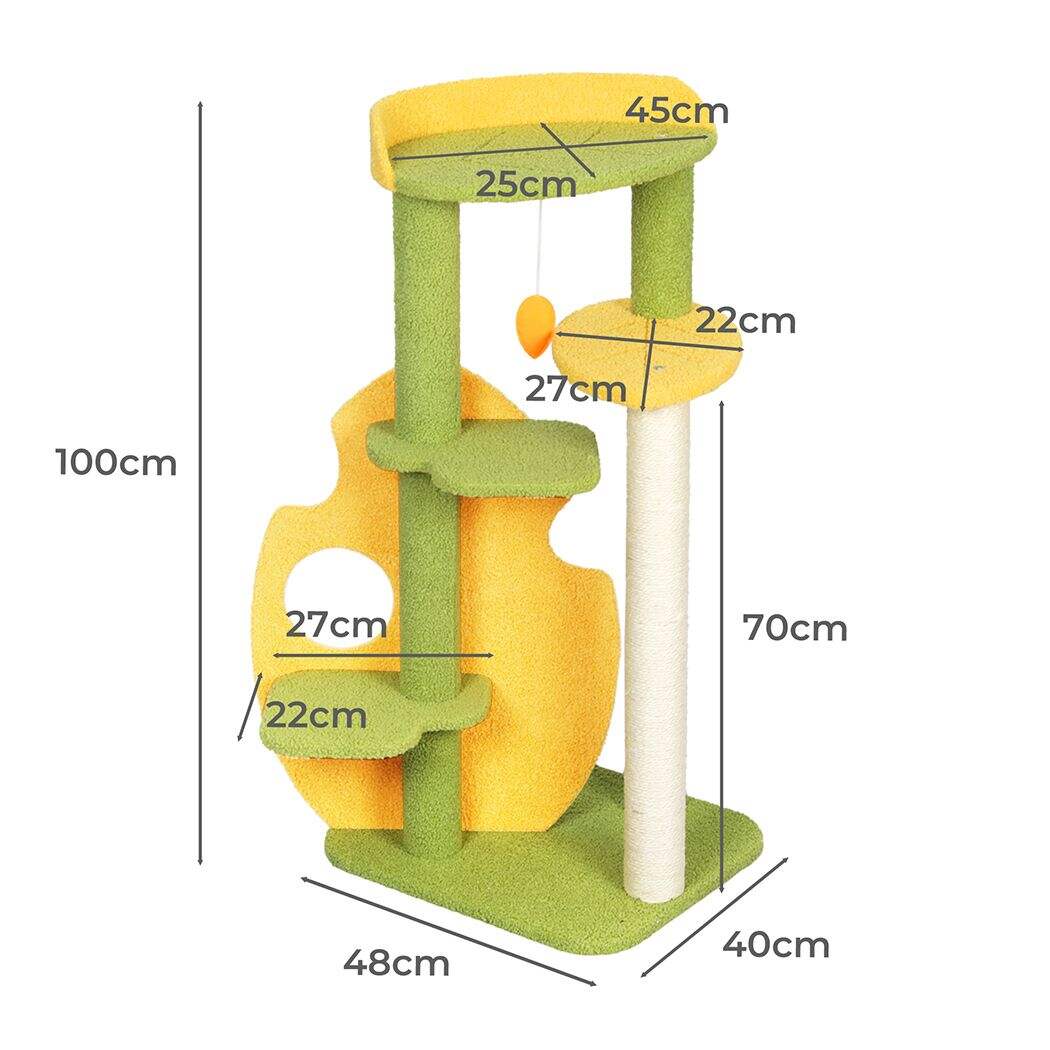 100cm Multi-Level Cat Scratching Tower