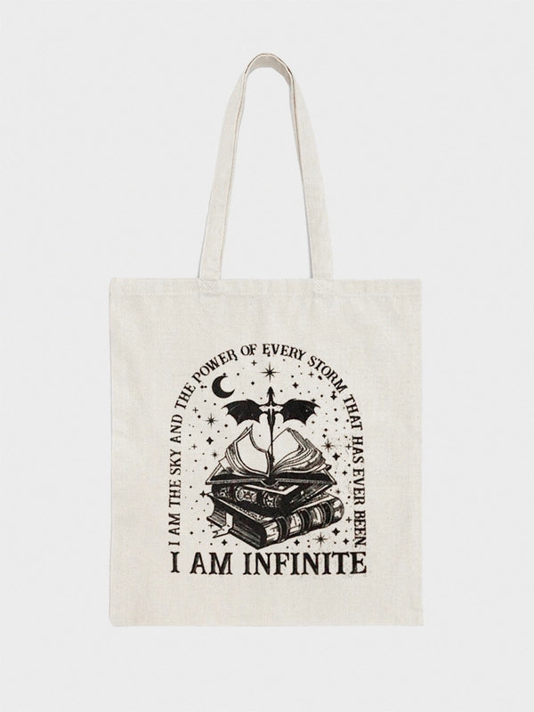 Women's Large Cotton Printing Animal Letter Vintage Style Square Open Shoulder Bag