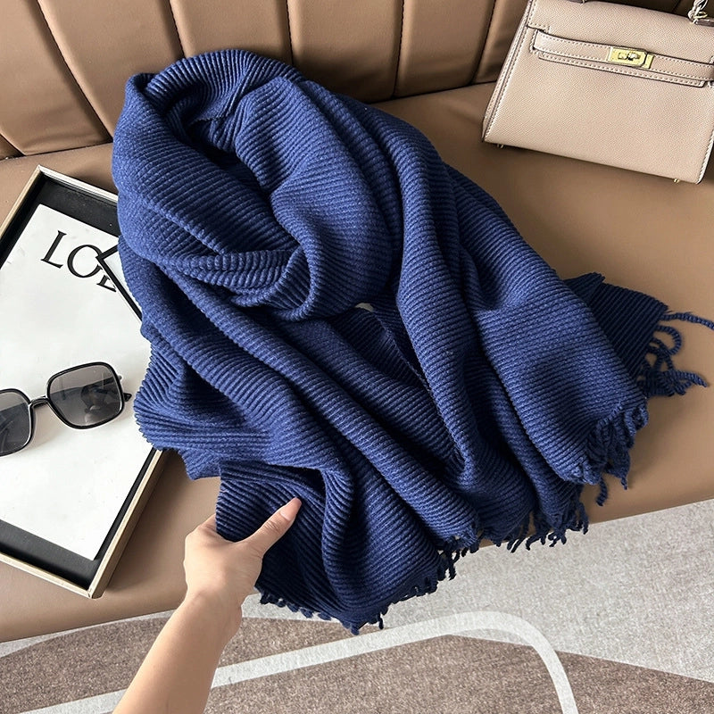 Women's Basic Solid Color Polyester Scarf