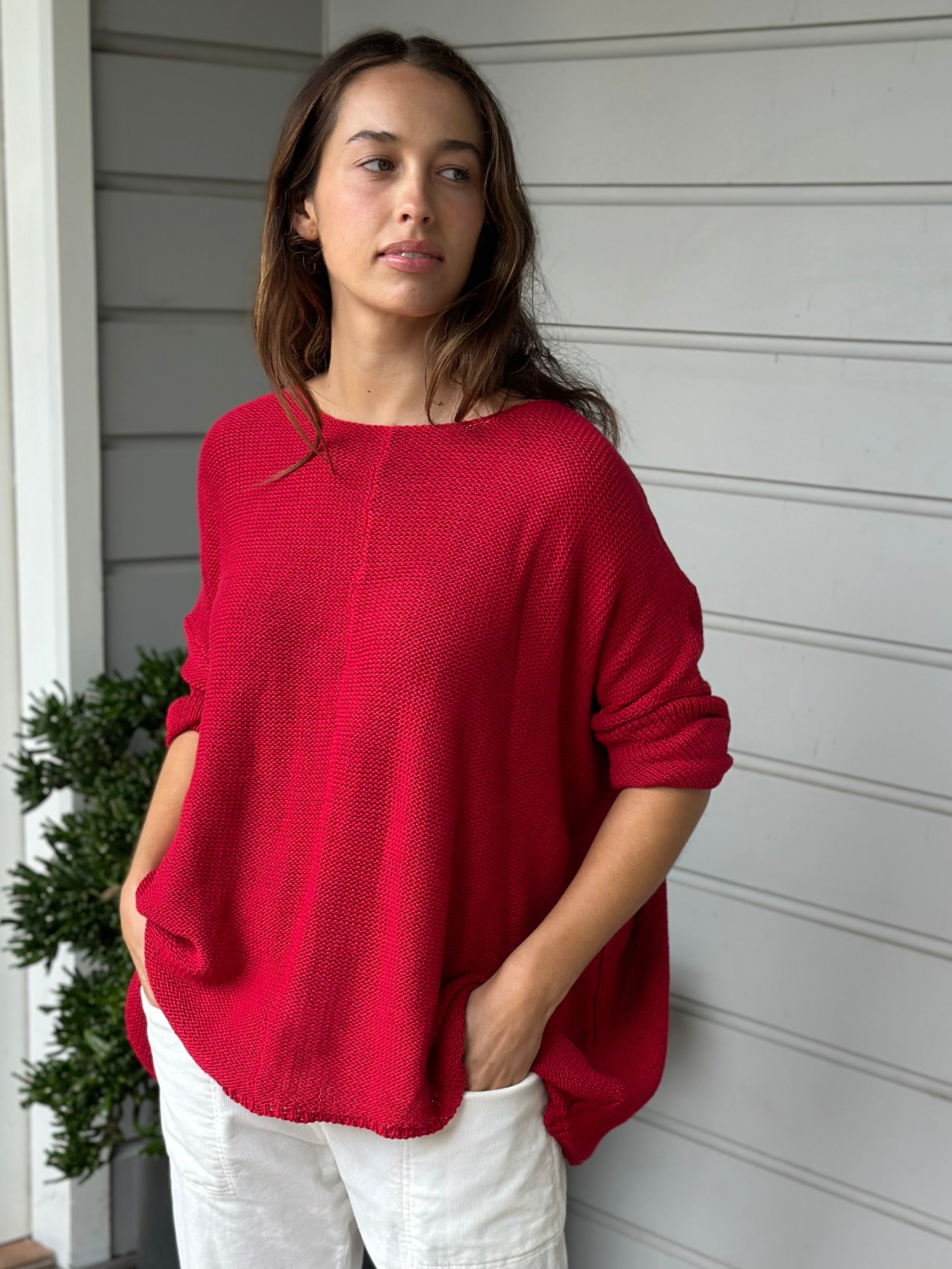 stella jersey - red cotton knit