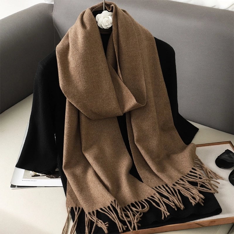 Women's Elegant Solid Color Imitation Cashmere Scarf