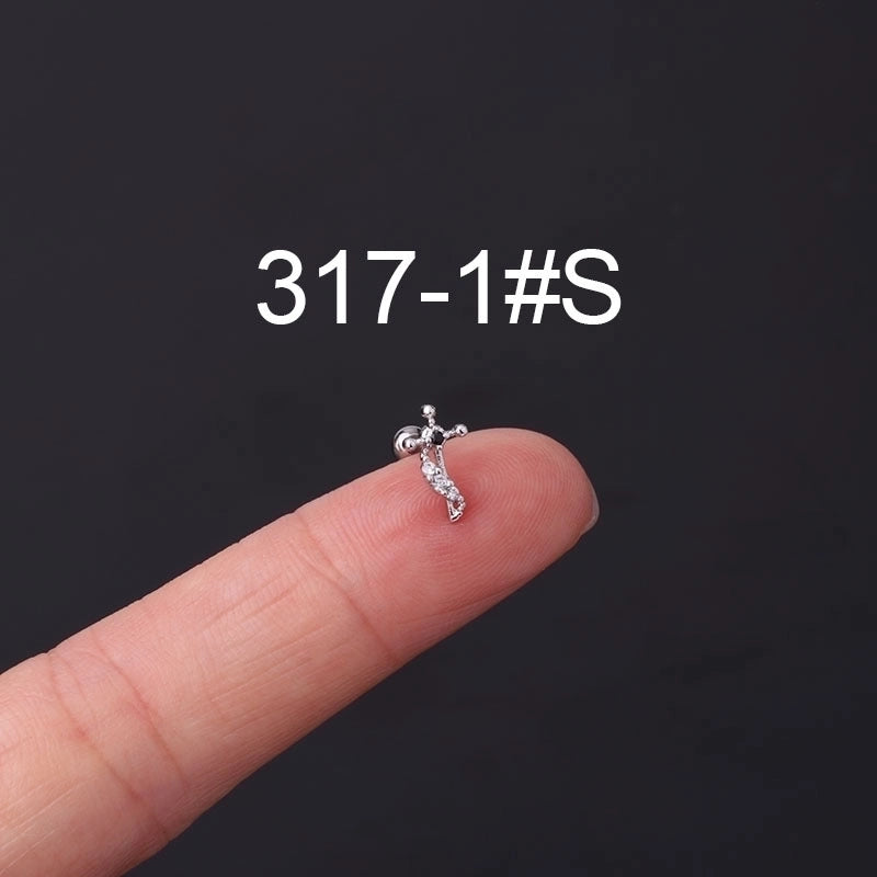Ear Cartilage Rings & Studs Geometric Copper Plating Artificial Gemstones