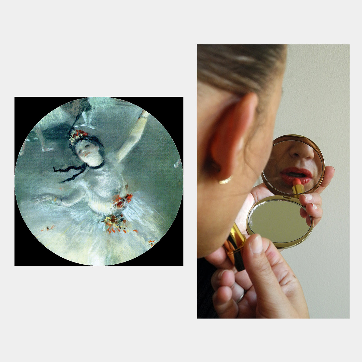 Degas Danseuse sur scèn Pocket Mirror
