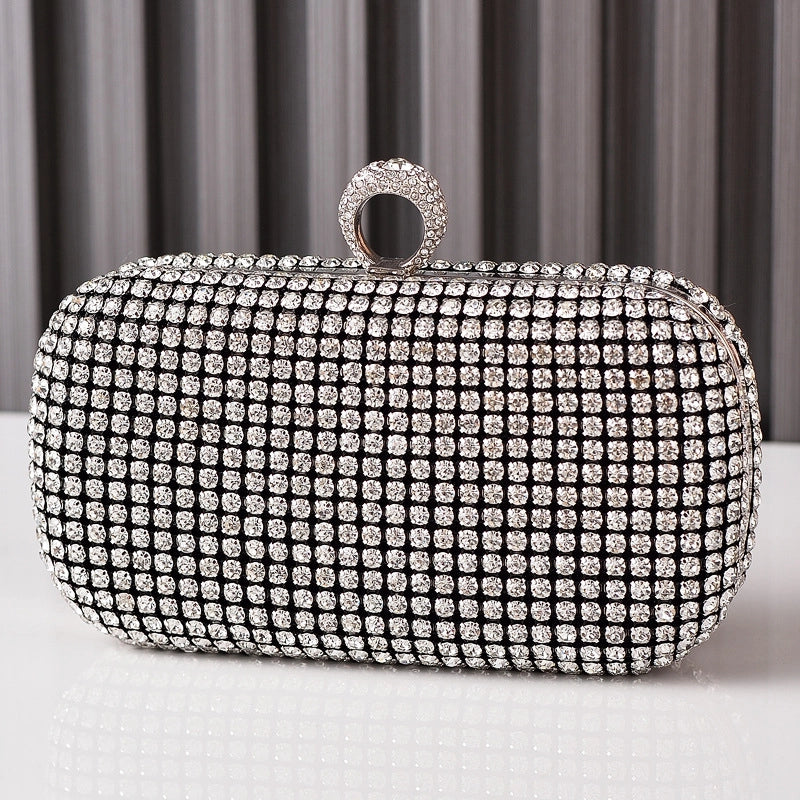 Silver Black Gold Polyester Solid Color Oval Evening Bags