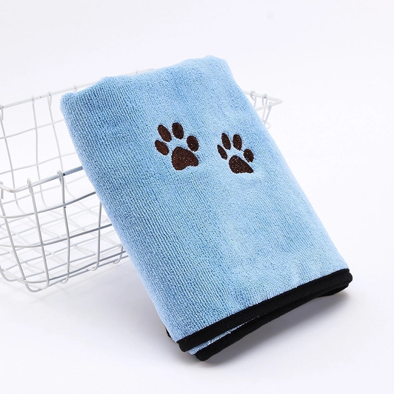 Cute Fiber Paw Print Pet Bath Towel