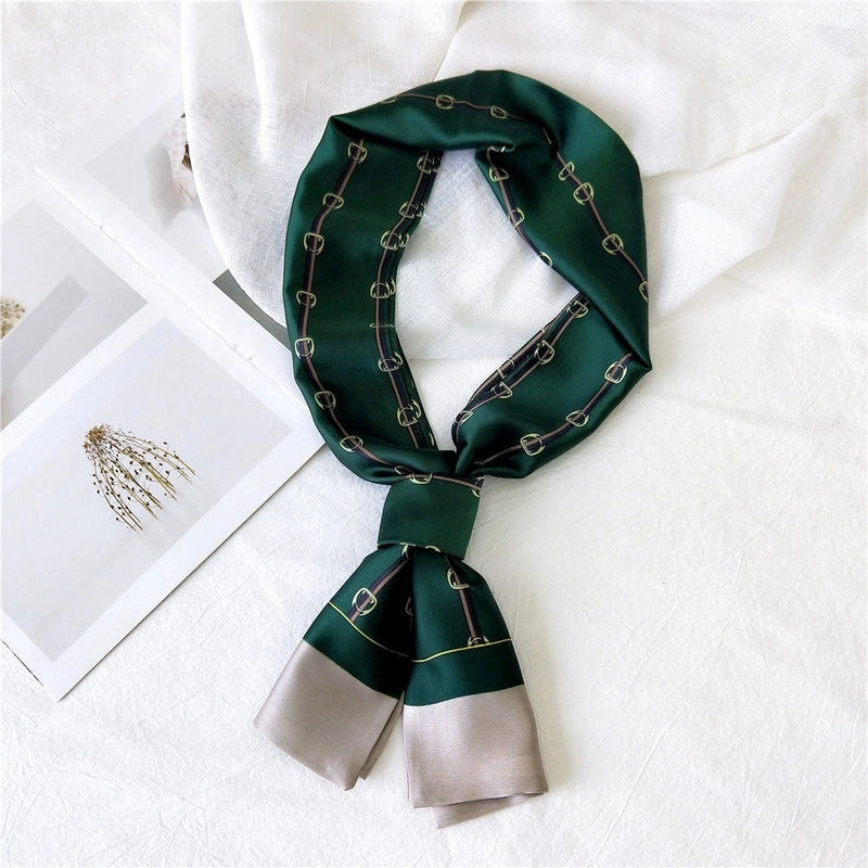 Women's Casual Minimalist Geometric Polka Dots Satin Silk Scarf