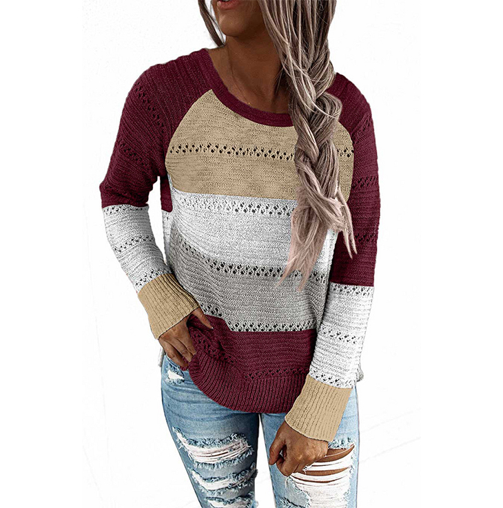 Hollow Out Knitted Lightweight Casual Long sleeve Sweater