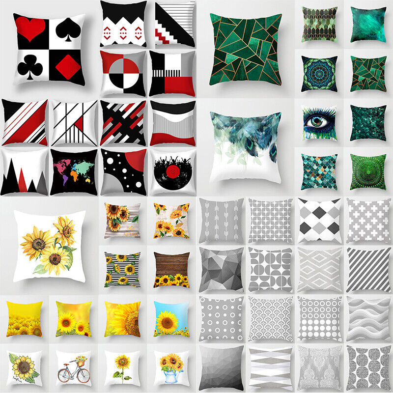 18 Cushion Cover Pillow Case Home Sofa Decor Pillowslip Waist Pillow Cover Soft