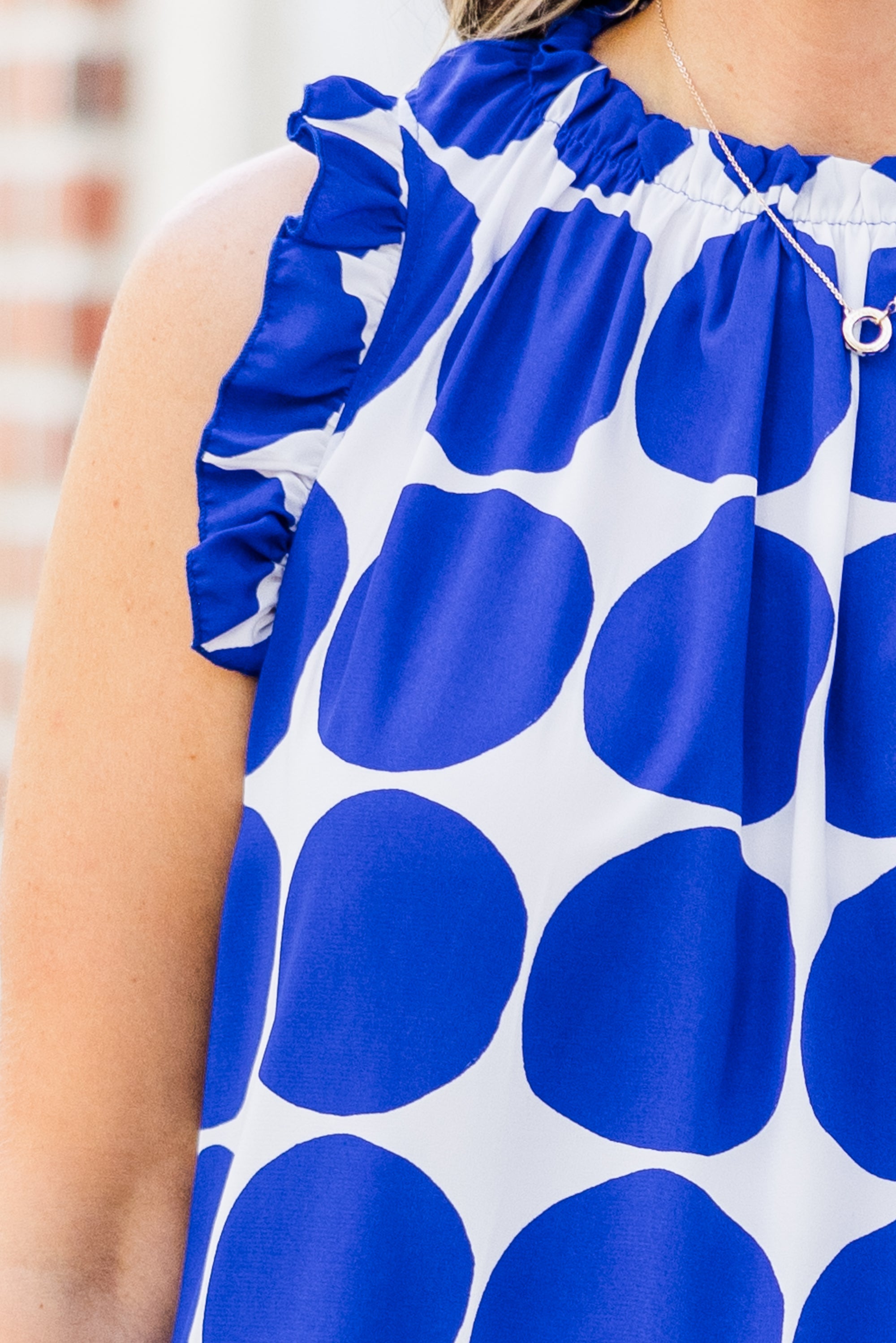 Calm Before The Score Top. Royal Blue