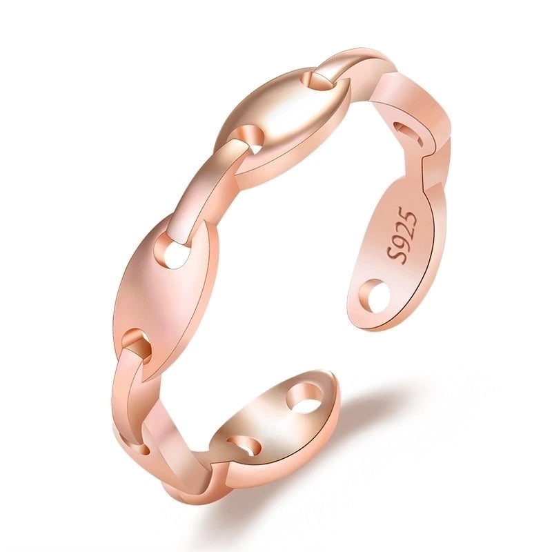 Minimalist Solid Color Copper Plating Inlay Artificial Diamond Rings 1 Piece