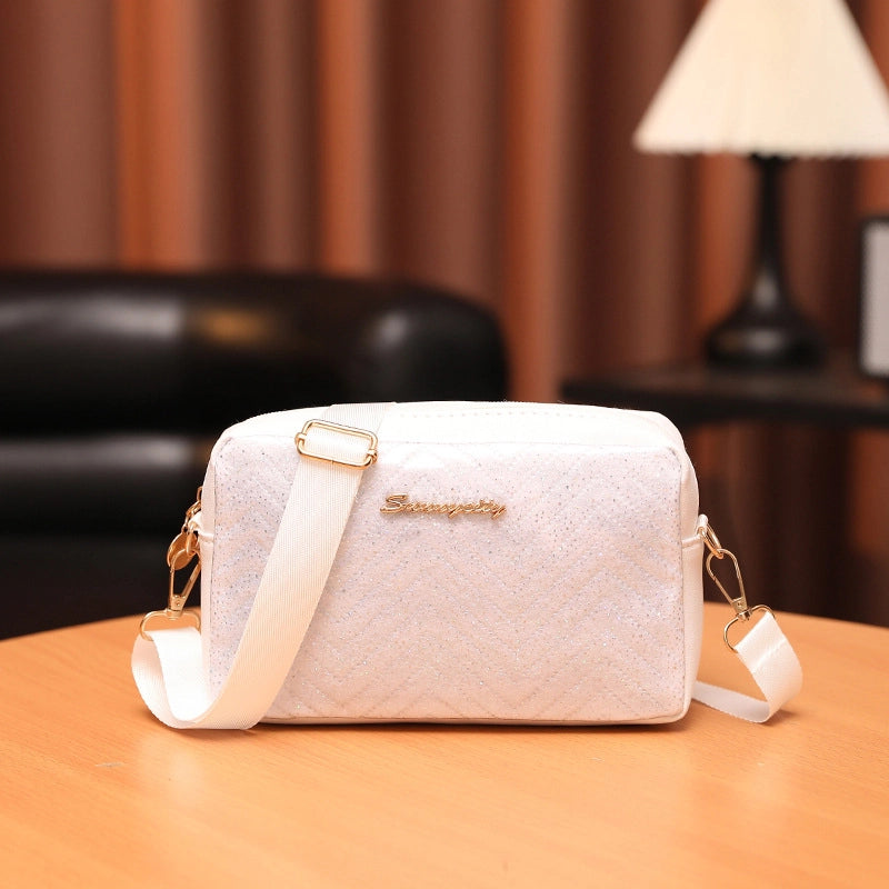 New Shiny Fashion Western Style Small Square Bag Casual All-Matching Graceful Camera Bag Mobile Phone Bag Shoulder Slanting Hanging Bags