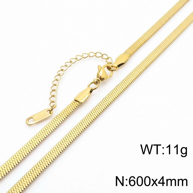 Minimalist Geometric 304 Stainless Steel 18K Gold Plated Necklace