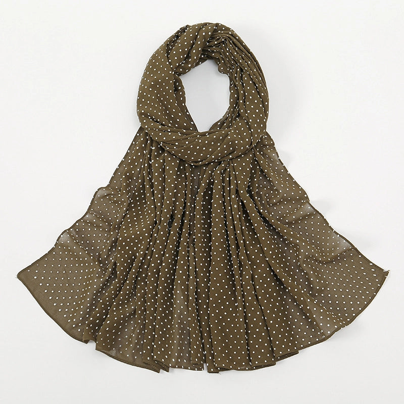 2 Pieces Women's Sweet Solid Color Chiffon Printing Shawl
