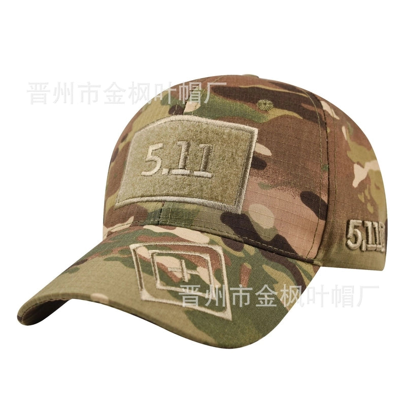 Camouflage Baseball Cap Men's 511 Embroidered Outdoor Sports Summer Sunscreen Hat Women's Military Training Hat