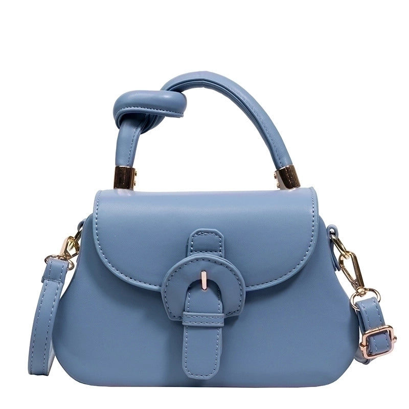 Women's Small Pu Leather Solid Color Streetwear Cloud Shape Magnetic Buckle Handbag