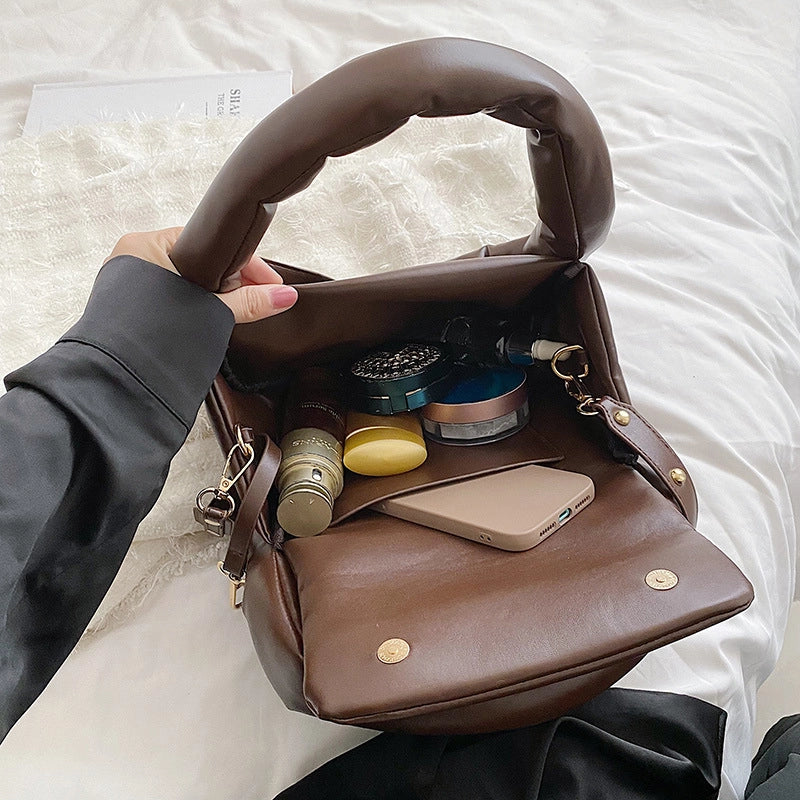 Women's Medium Nylon Solid Color Classic Style Streetwear Square Zipper Shoulder Bag Handbag Crossbody Bag